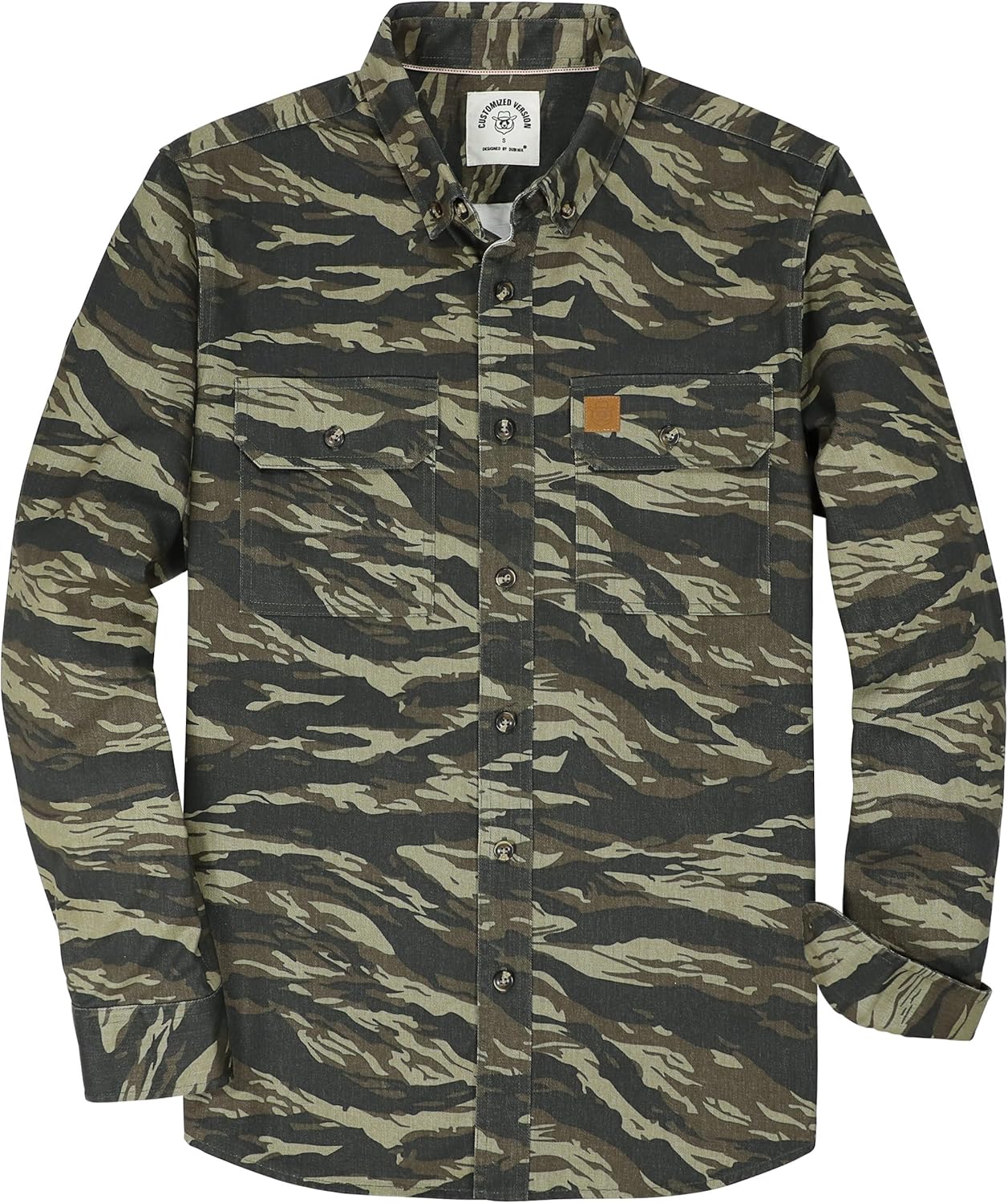 Dubinik Mens Long Sleeve Button Up Casual Work Shirt for Comfort