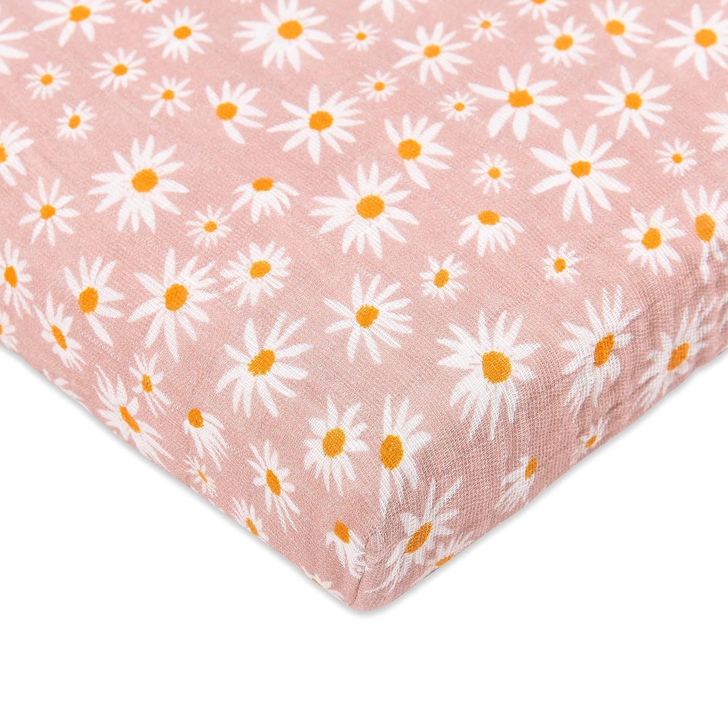 Babyletto Organic Cotton All-Stages Midi Crib Sheet - Daisy Design