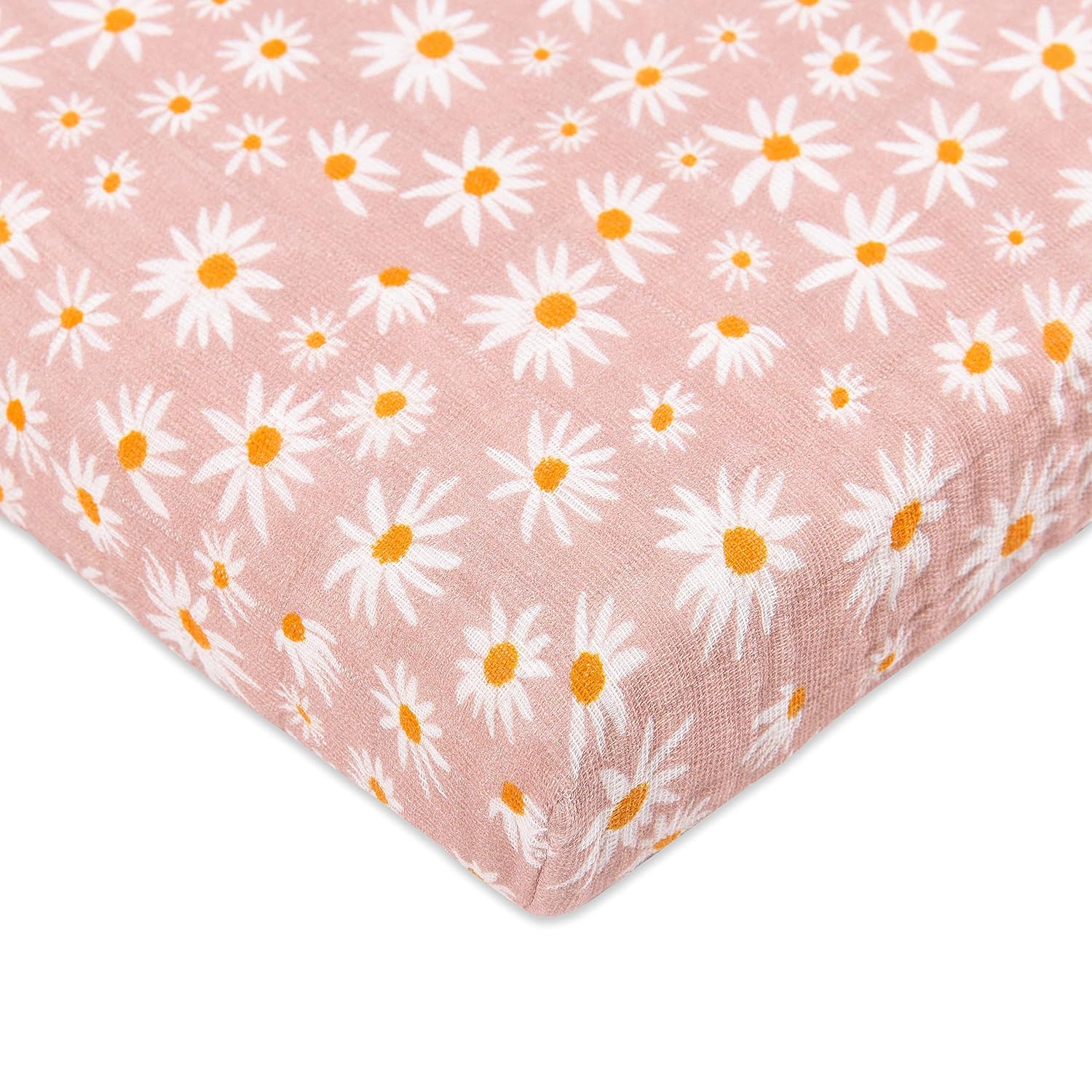 Babyletto Organic Cotton All-Stages Midi Crib Sheet - Daisy Design