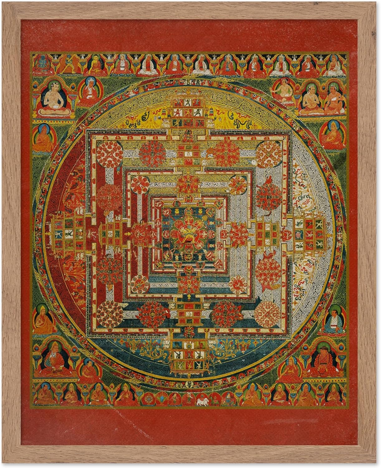 Retro Kalachakra Mandala Poster ~ Buddhist Art