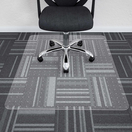 Protect Floors with HOMEK Clear Chair Mat - 36 x 48 Studded Mat for Low Pile Carpets
