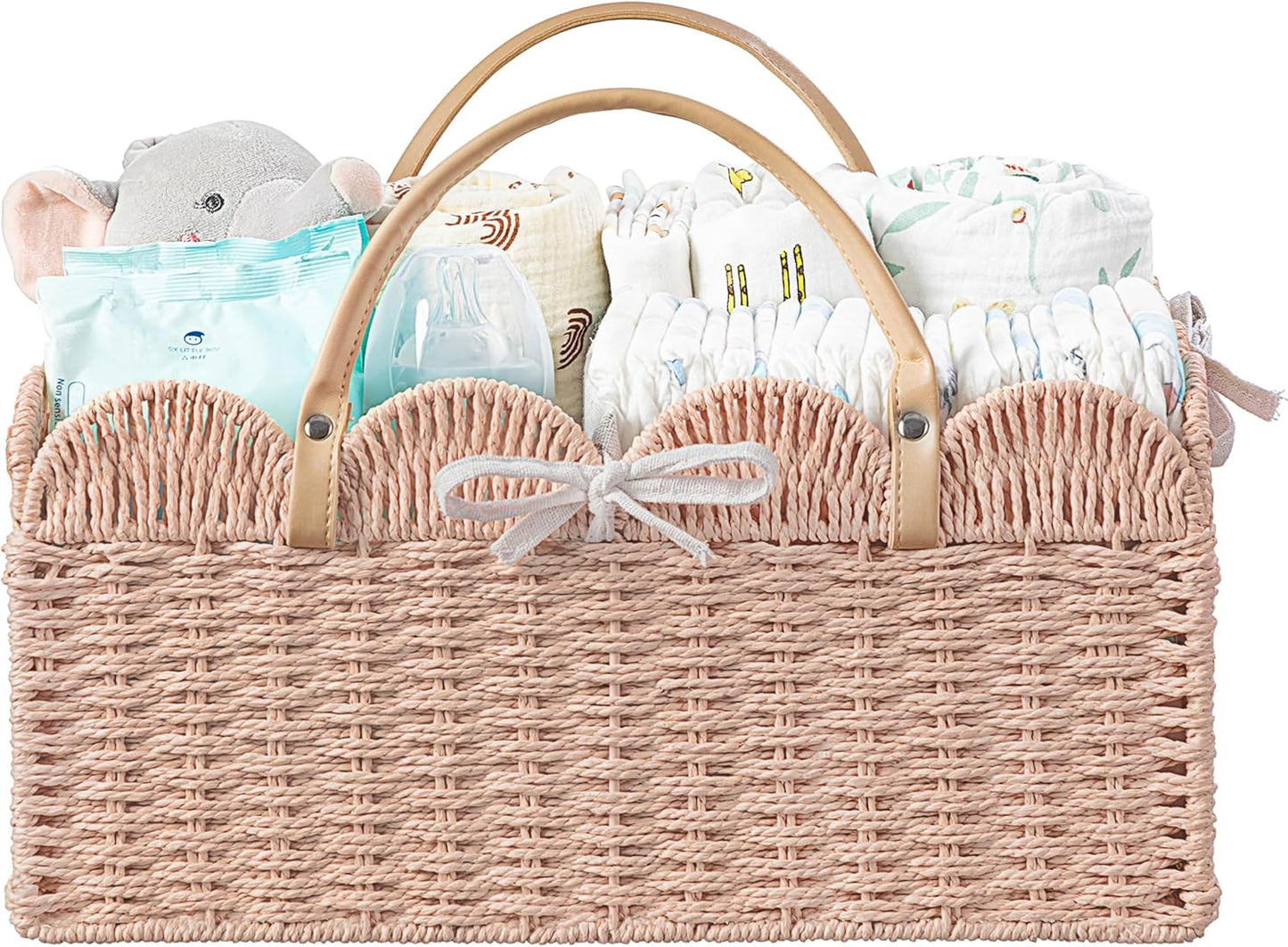 HBlife Baby Diaper Caddy - Portable Nursery Storage Basket