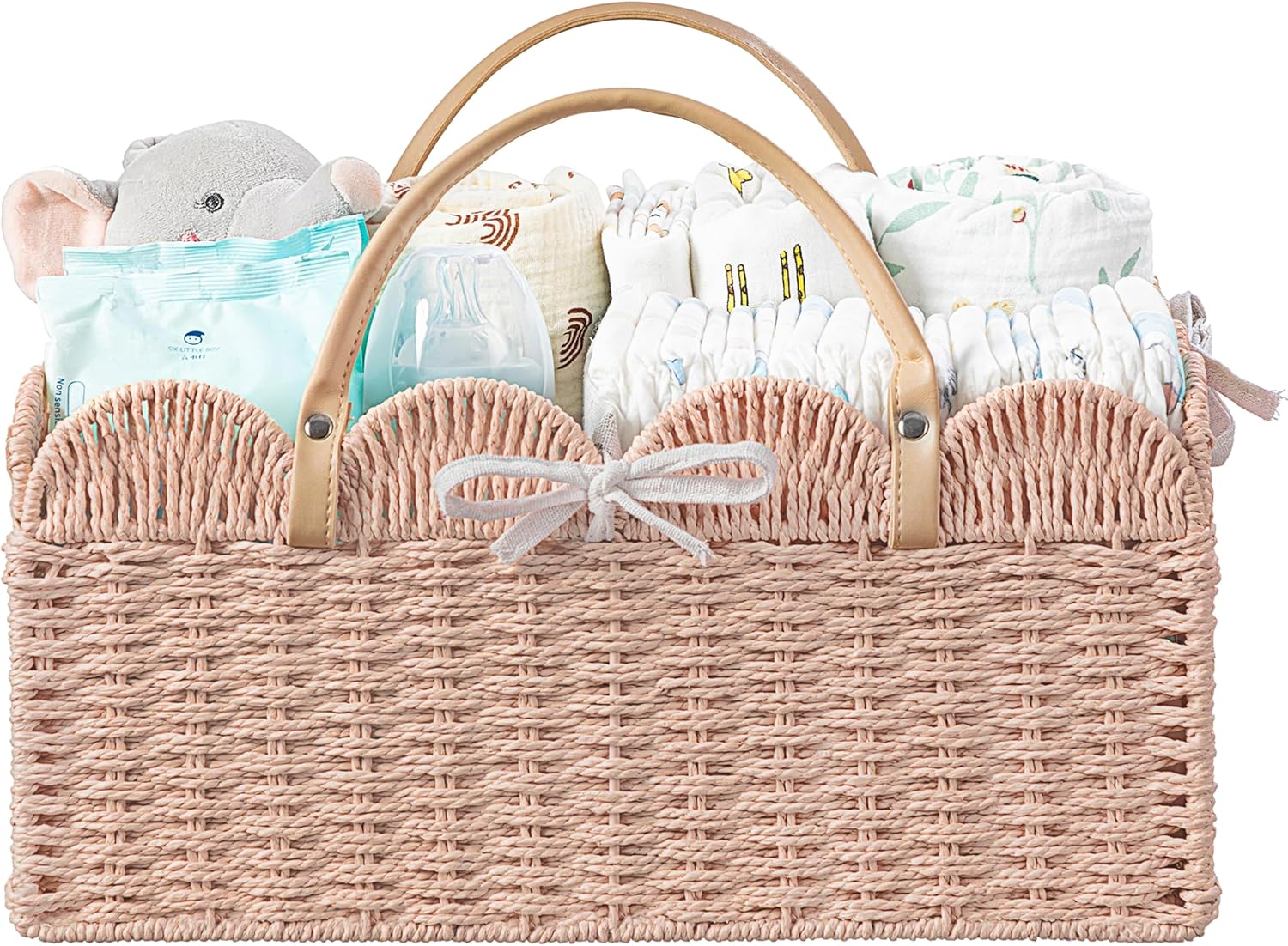 HBlife Baby Diaper Caddy - Portable Nursery Storage Basket