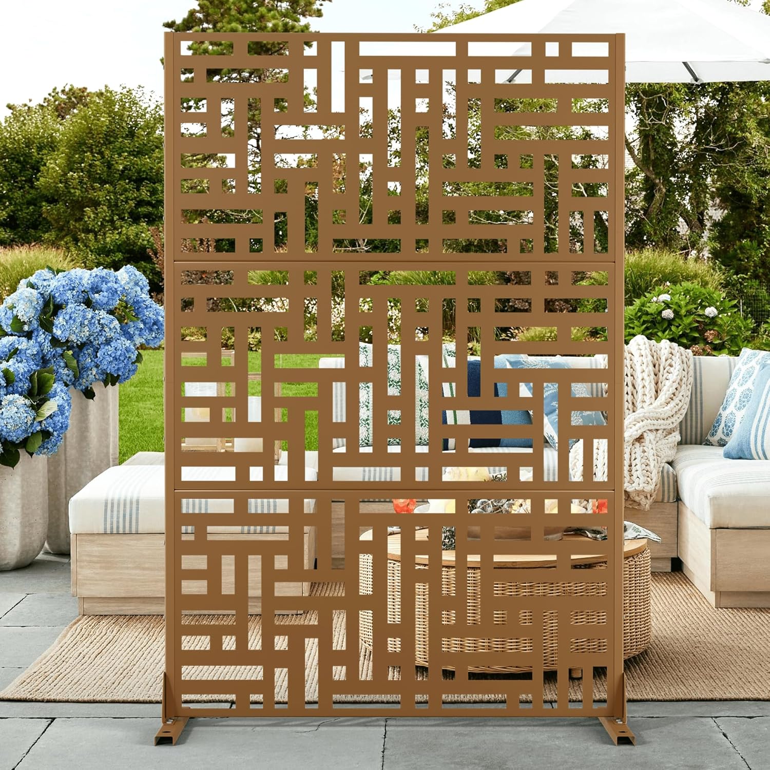 Outdoor Privacy Screen for Patio - Stylish Metal Fence Panels
