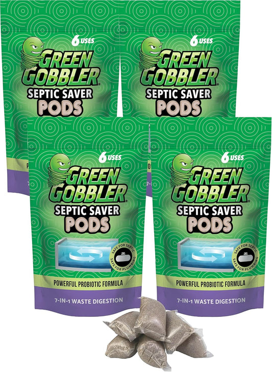 Green Gobbler Septic Tank Treatment Packets for Odor Control