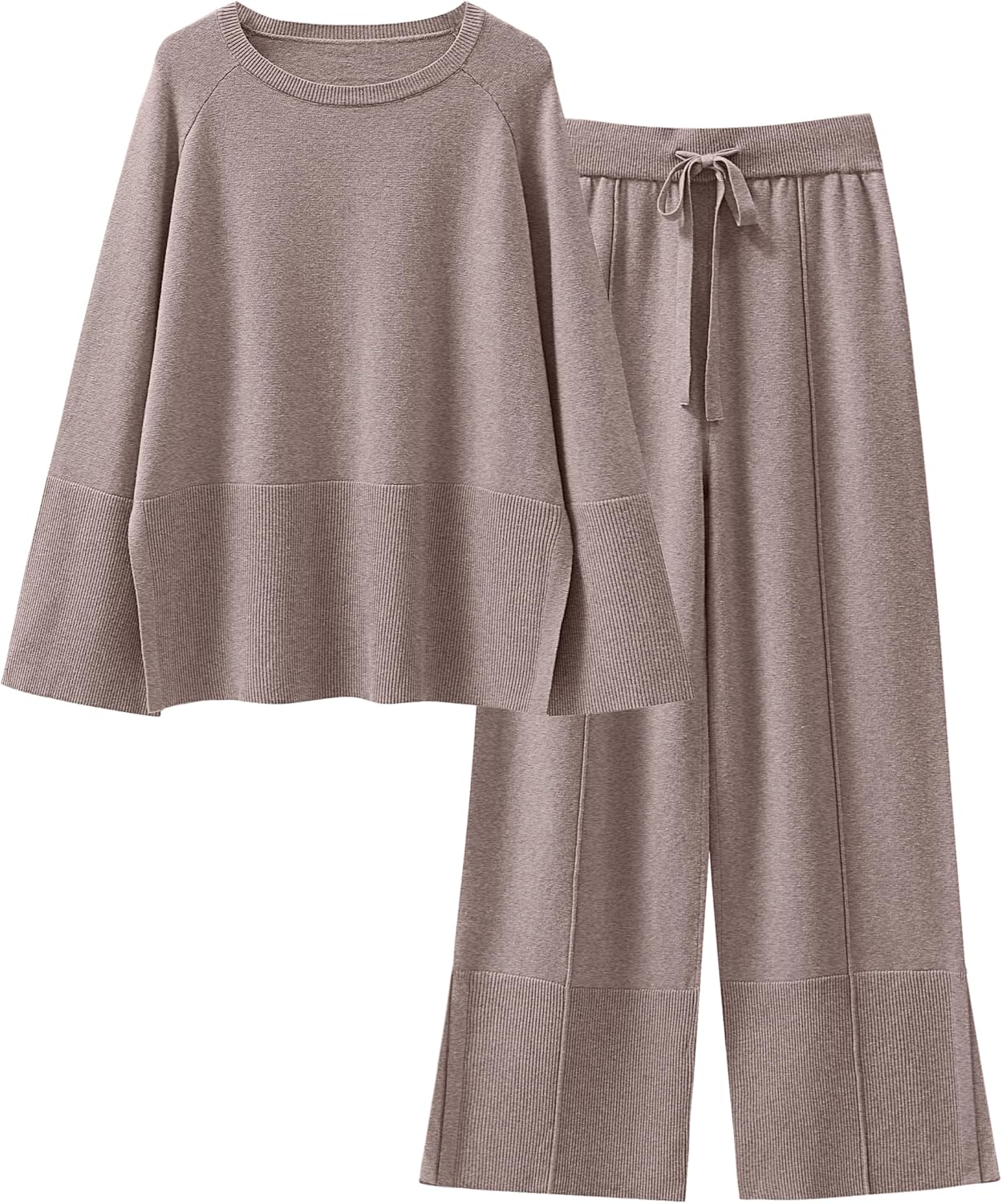 ANRABESS Womens 2 Piece Outfits Cozy Lounge Pajama Sets