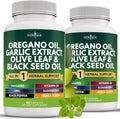 Oregano Oil Garlic Olive Leaf with Astragalus - 120 Count Supplement