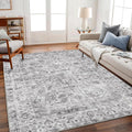 6ft x 9ft Vintage Area Rug Non-Slip Washable Carpet for Home