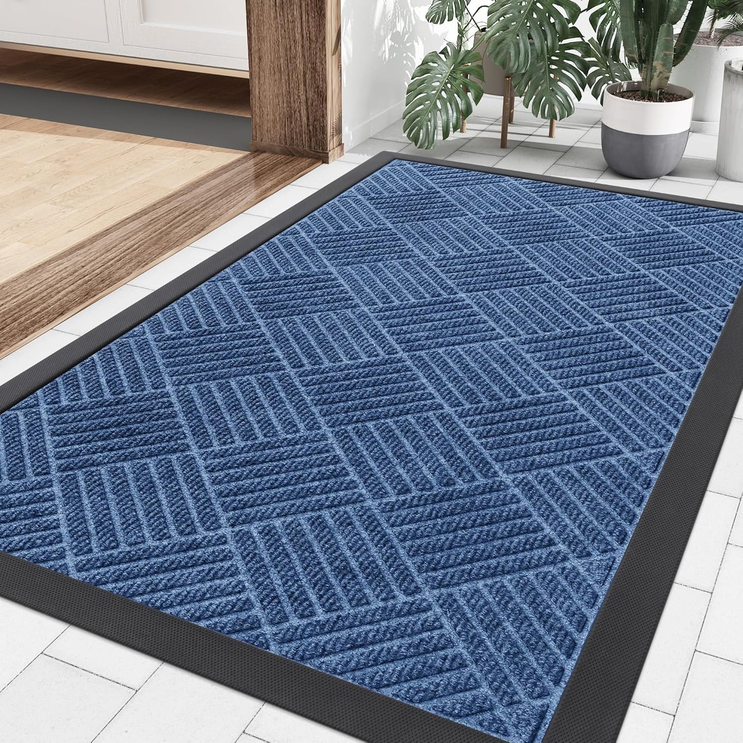 Smiry Heavy Duty Outdoor Indoor Natural Rubber Doormat 35x23