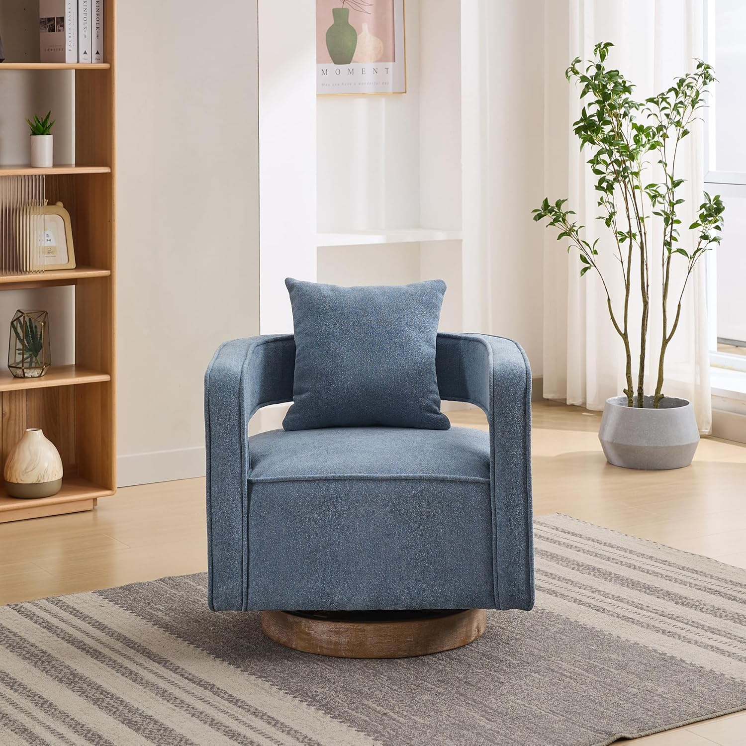 KEIKI Swivel Accent Chair - Comfy Lounge Chair