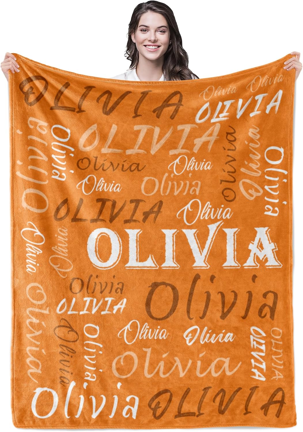 Personalized Orange Theme Throw Blanket for All Occasions