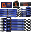 Ratchet Tie Strap Set 5250 lb Break Strength - 4-Pack 1.5in x 8ft