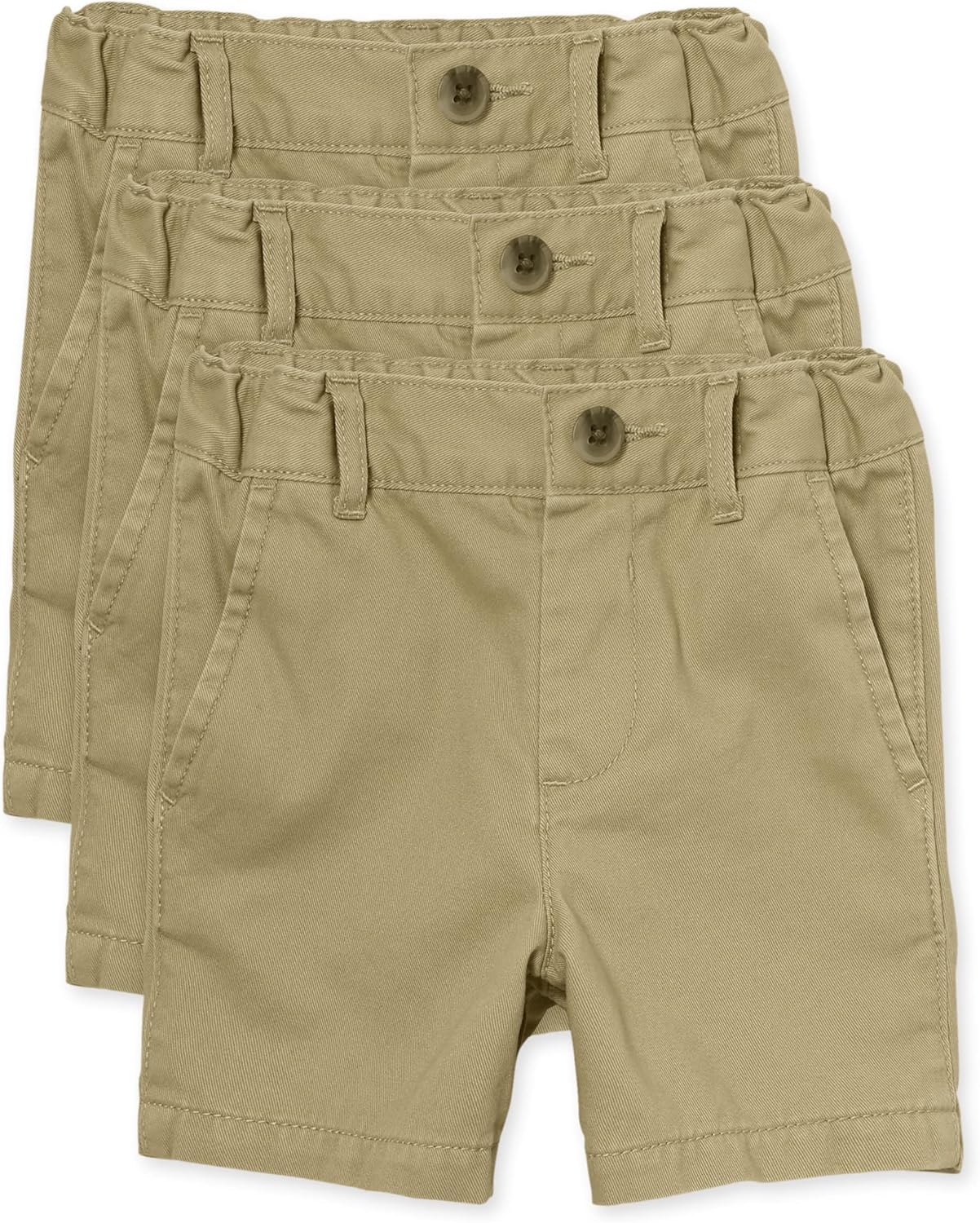 Stretch Chino Shorts for Baby Boys and Toddlers - 3-Pack Set