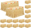 Fovths 16 Pack Luau Grass Table Skirt for Tropical Parties