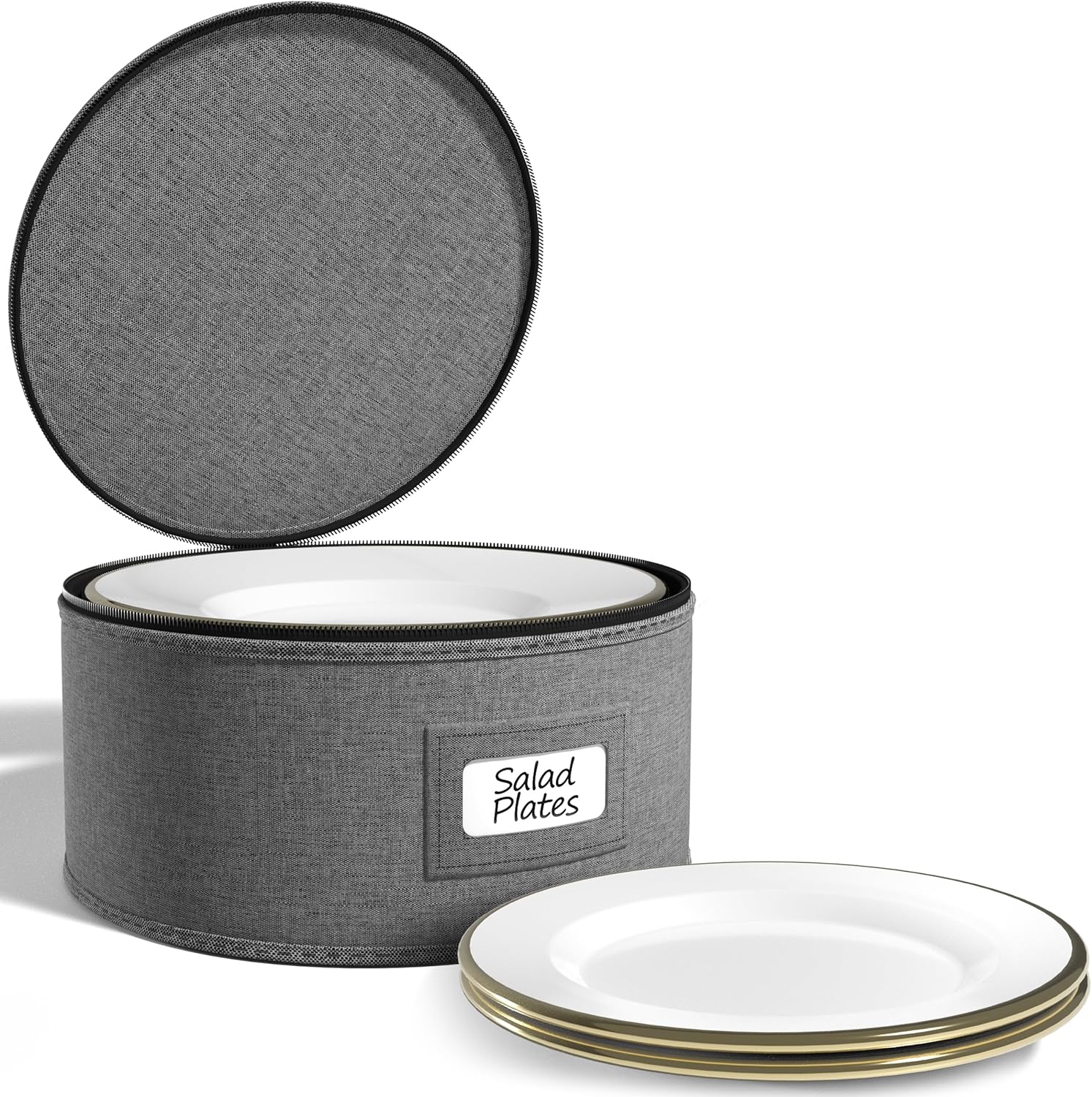 Sorbus Storage Container for Dinnerware with Lid and Protectors