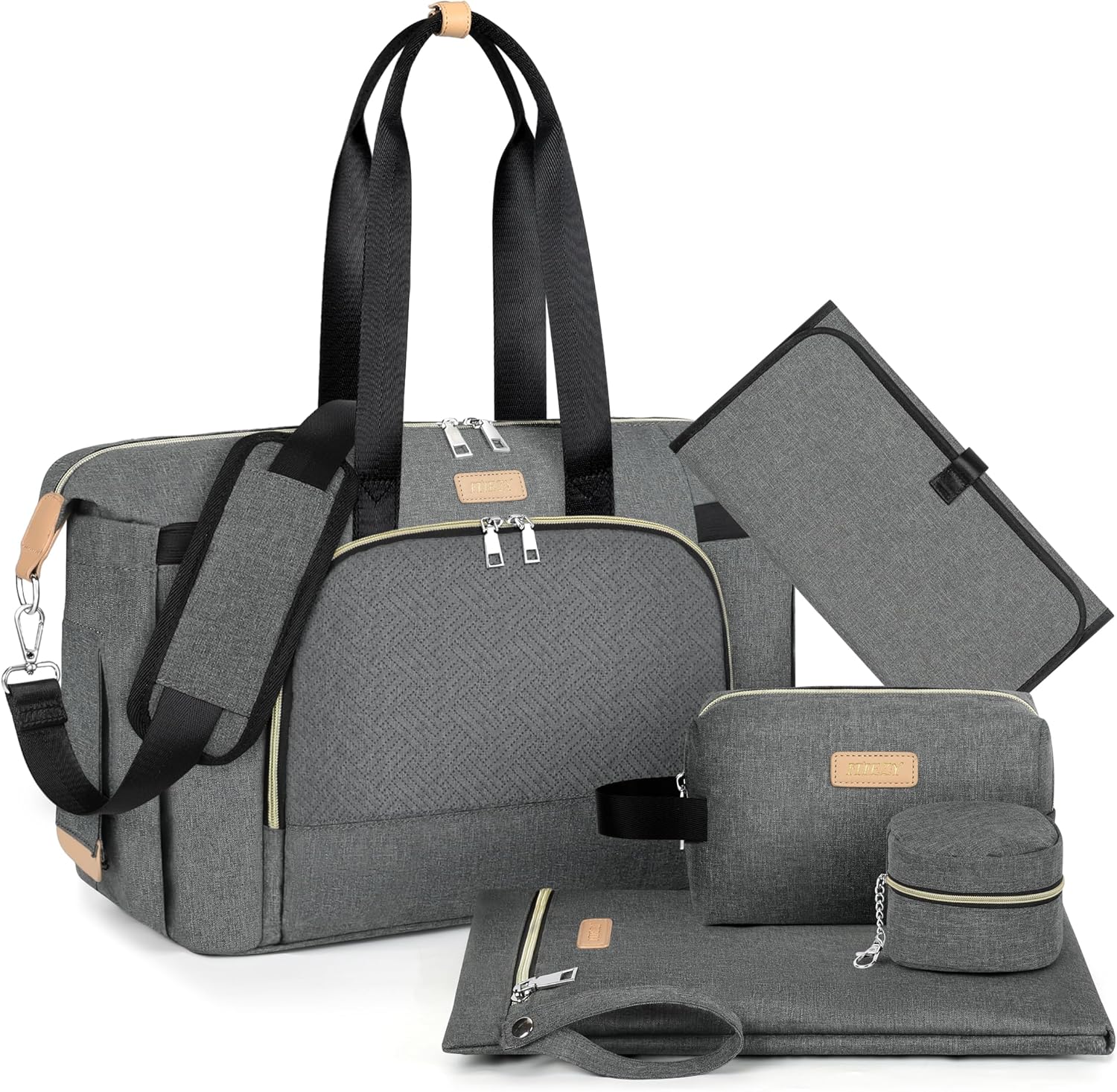 ITIEZY Diaper Bag Tote - Large Mommy Bag with Changing Pad