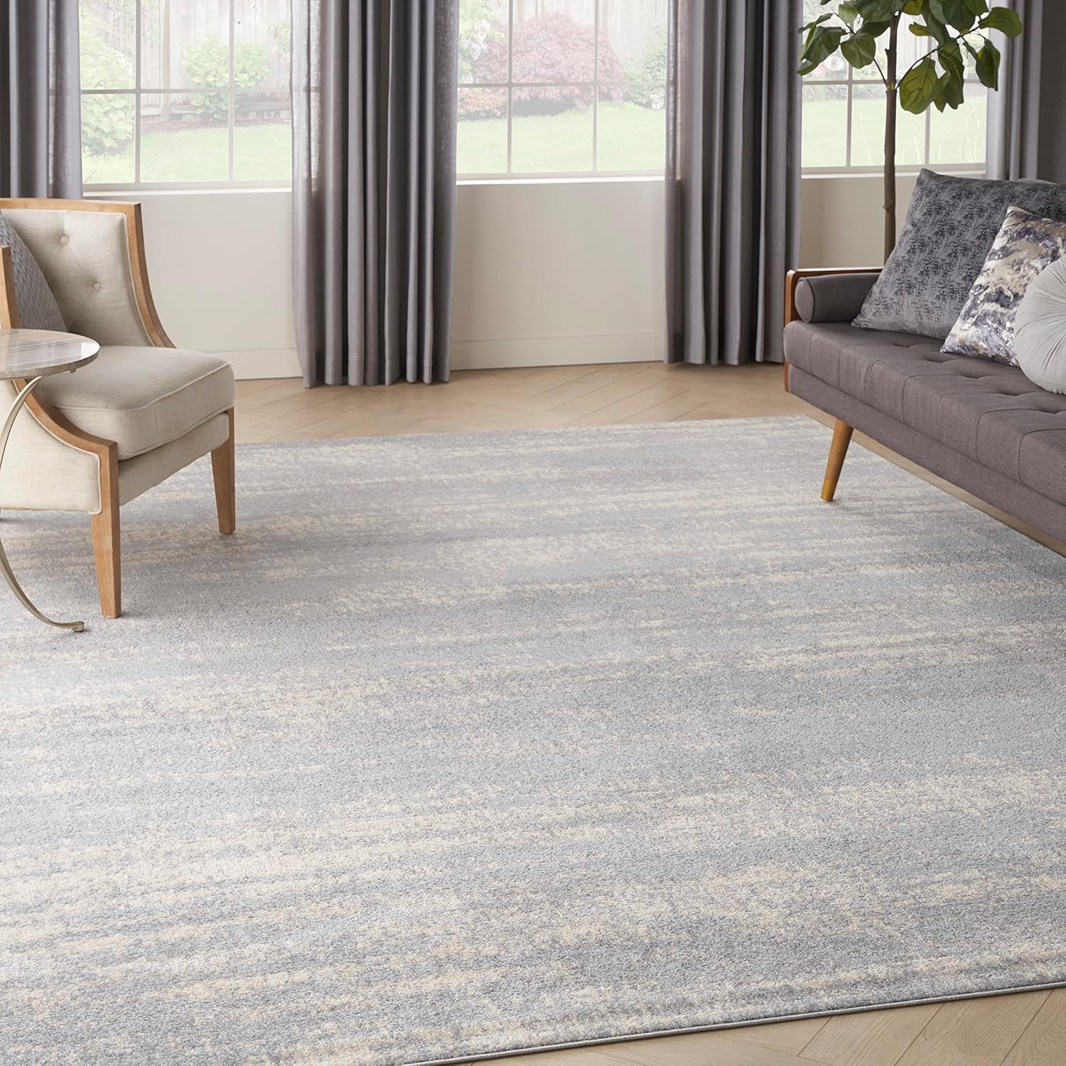 Nourison Home Essentials Indoor/Outdoor Abstract Grey/Beige Rug