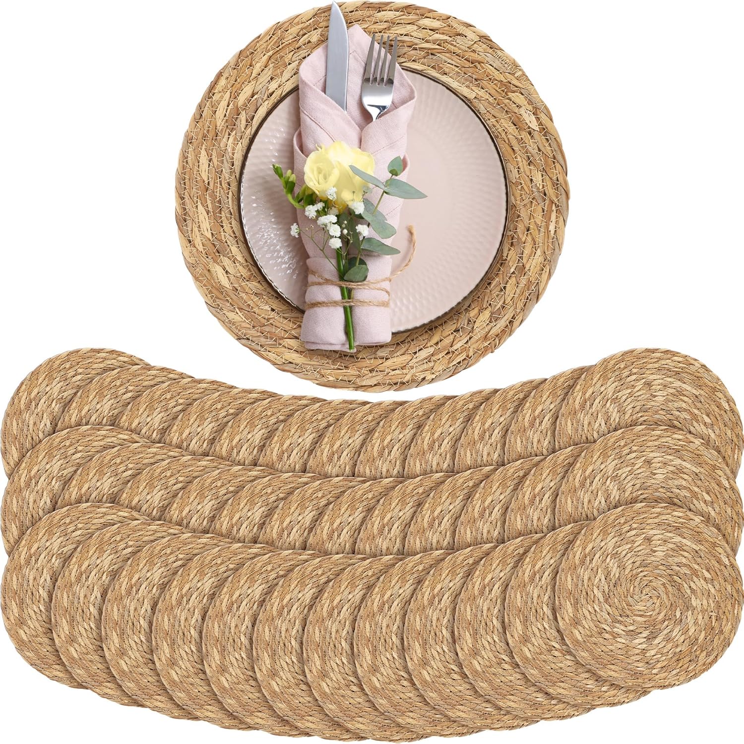 Natural Hand-Woven Placemats for Rustic Dining Decor