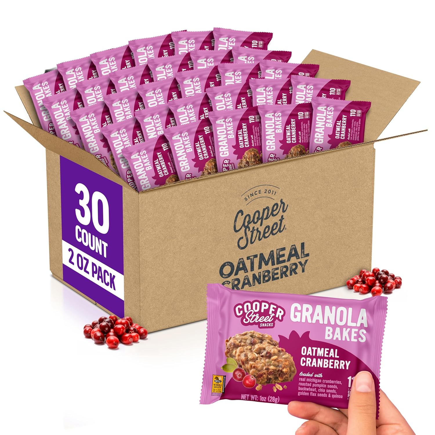 Cooper Street Granola Cookie Bake - Chewy Oatmeal Cranberry Bars