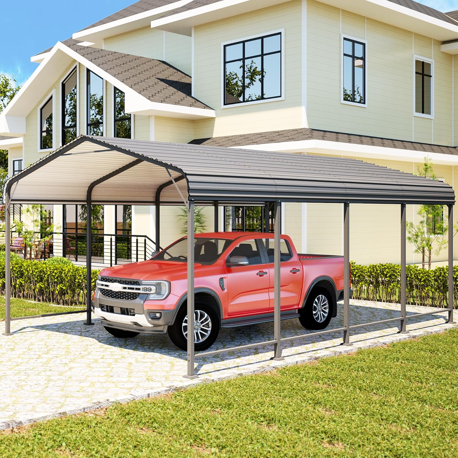 12x20FT Heavy Duty Carport Canopy for All-Weather Protection