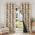 FMFUNCTEX Blackout Floral Curtains for Cozy Bedroom Decor