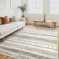Tortania Area Rug 5x7 Washable Neutral Boho Moroccan Rug - Soft Velvet