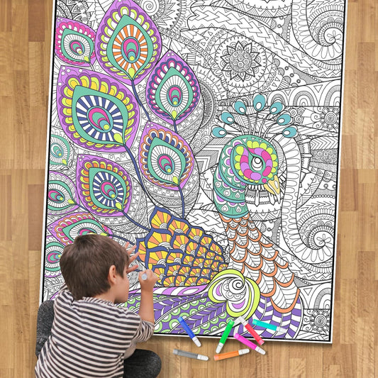 Giant Coloring Poster - Premium Jumbo Sheets for Fun & Relaxation