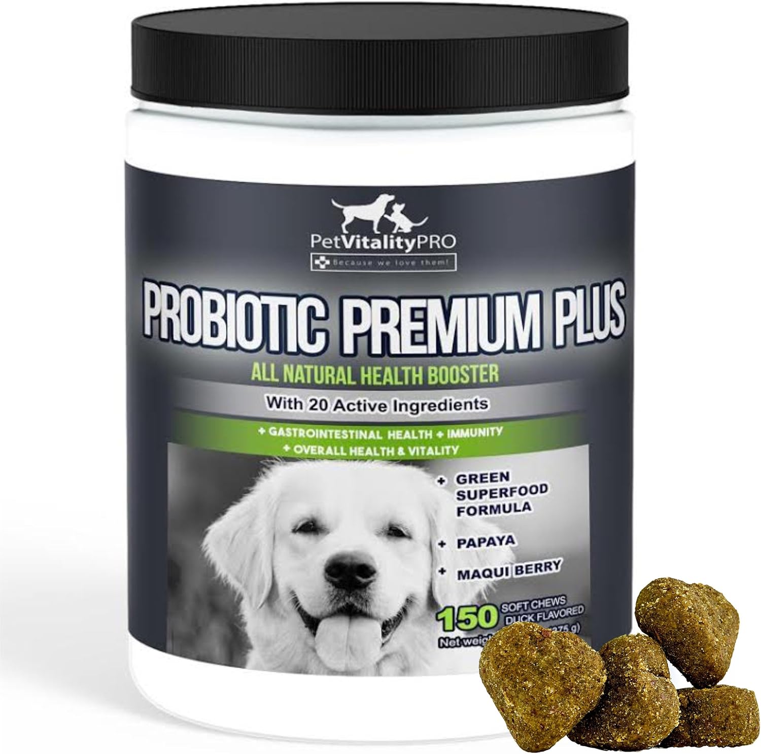 Probiotics for Dogs with Natural Digestive Enzymes for Health