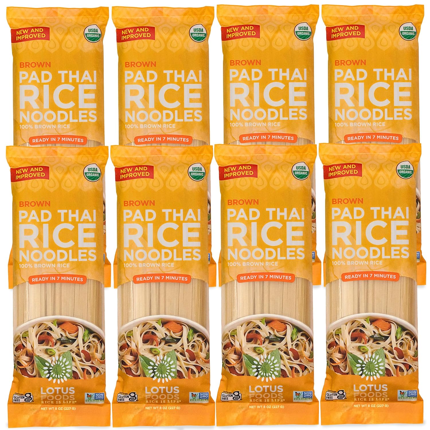 Organic Brown Rice Pad Thai Rice Noodles - Gluten Free Delight