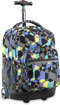 J World Sunrise Kids Rolling Backpack for School and Travel
