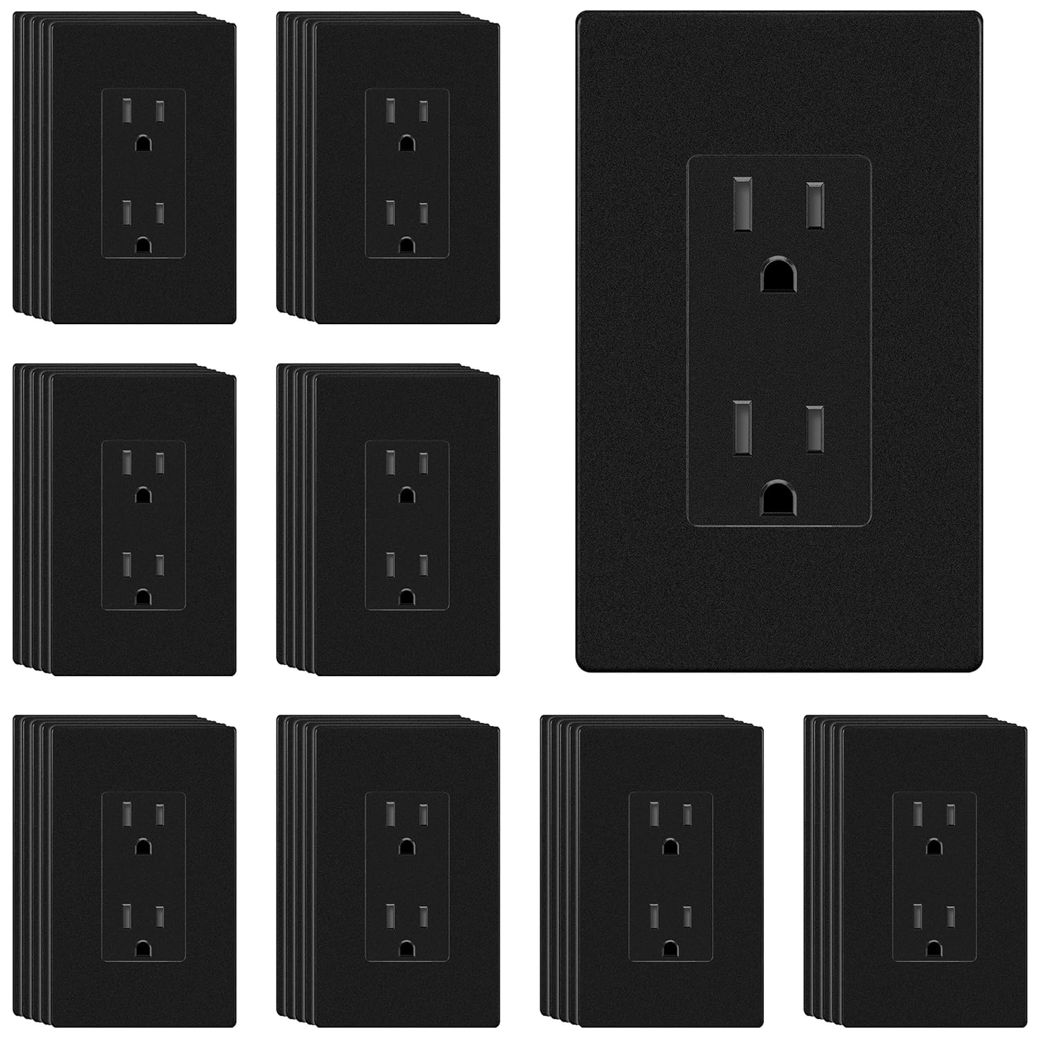 ENERLITES 40 Pack Matte Black Decorator Receptacle Review