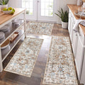 Pauwer Kitchen Mats 3 Piece Boho Rug Set - Non Slip Washable