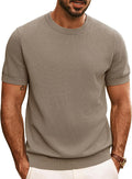 Mens Classic Crewneck Knit Tee - Comfortable Everyday Shirt