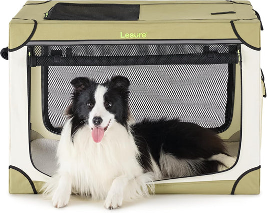 Lesure Soft Collapsible Dog Crate for Large Dogs - 36 Inch