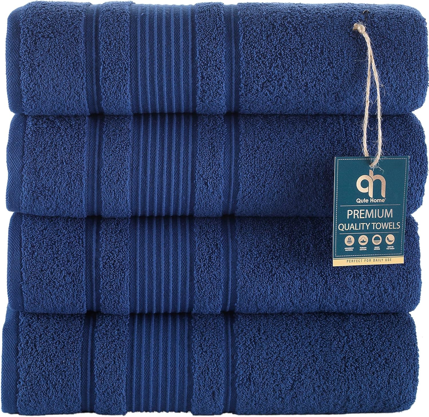 Premium Quality Turkish Cotton Bath Towels Set for Home Use
