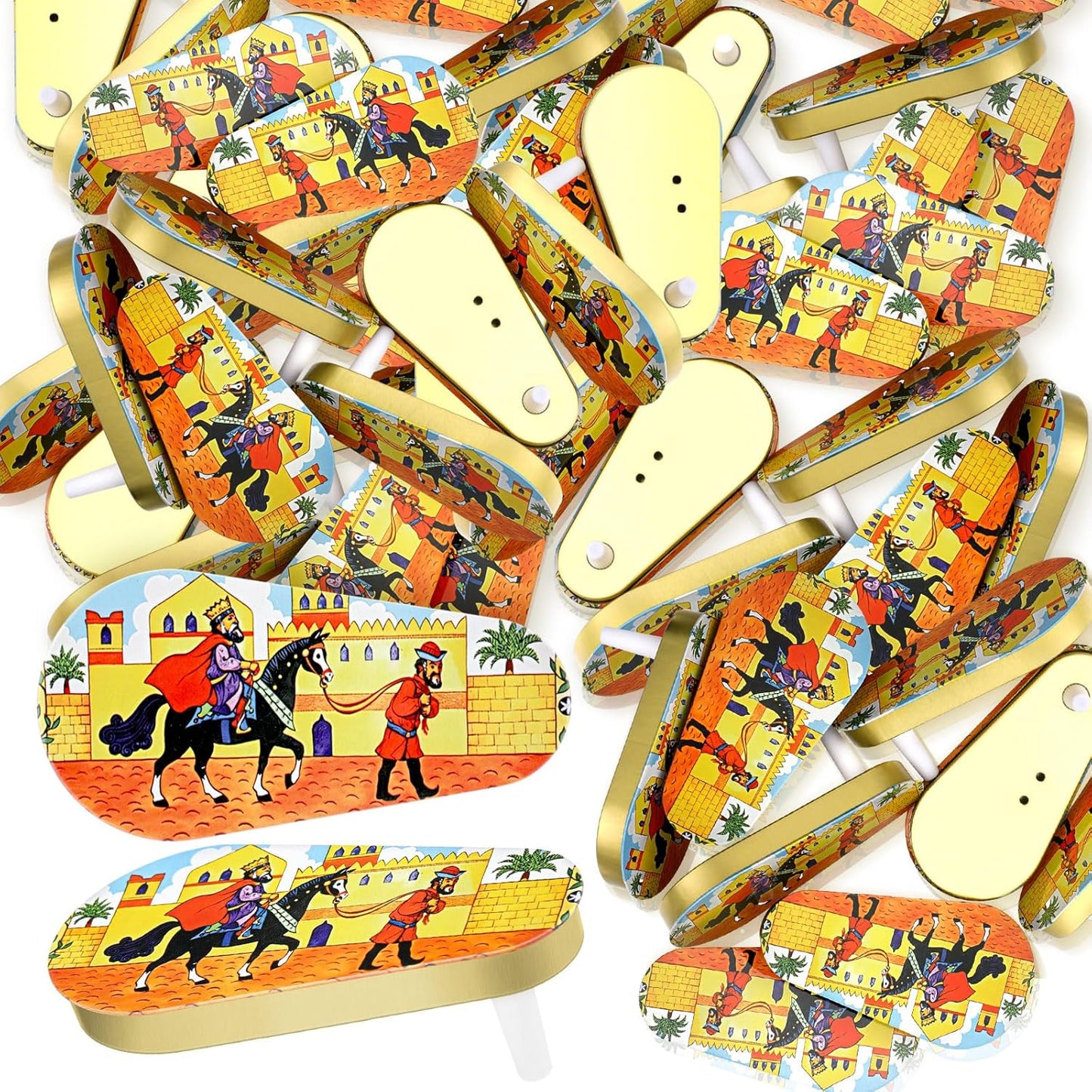 16-Piece Lukmaa Purim Gragger Set - Festive Party Noisemakers!