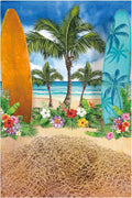 95 in x 141 in Summer Beach Ocean Backdrop - Vibrant Photo Decor
