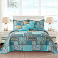 VAPUTAR Oversized King Size Quilt Bedding Set - Lightweight Floral