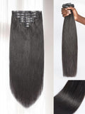 LUVME Yaki Straight Clip in Hair Extensions 14 in - Natural Volume