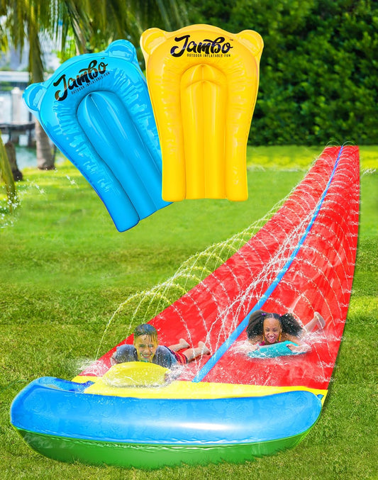 JAMBO 32FT Extra Extra Long Slip Splash and Slide for Kids