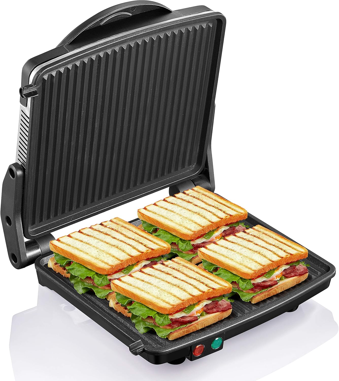 Panini Press Grill with Non-Stick Plates for Easy Cooking