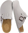 CUSHIONAIRE Hana Womens Clogs - Comfortable Vegan Suede Slip Ons what