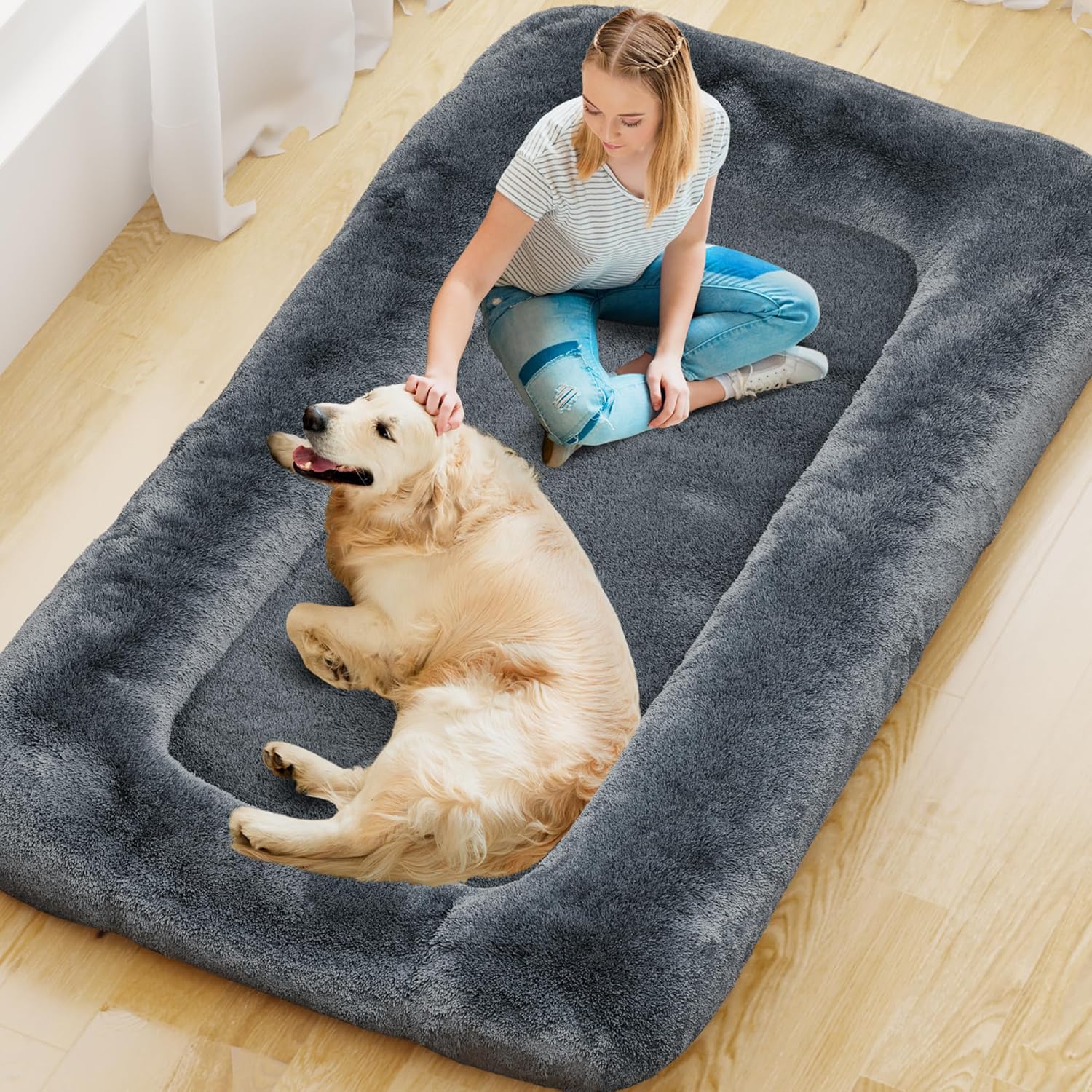 YEFU Human Dog Bed - Extra Large 79x45x12 for Adults and Pets