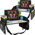 Kids Lap Desk Tray Value 2 Pack - Travel Tablet Holder & Cup Slot
