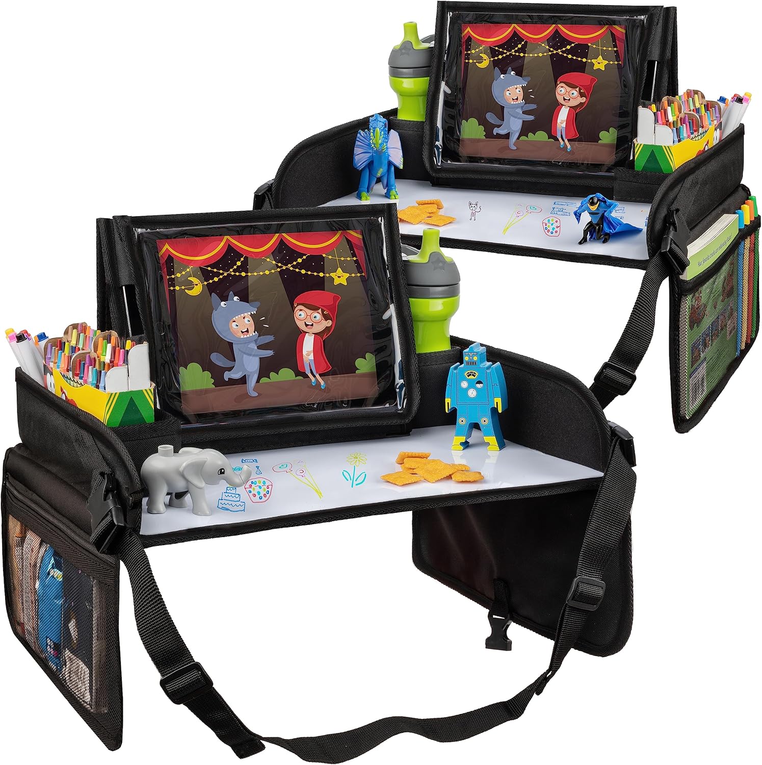 Lusso Gear Kids Lap Desk Tray for Travel with Cup Holder