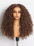 Dark Auburn Curly Lace Front Wig 20in - Natural Look