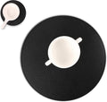 Set of 6 Faux Leather Round Placemats and Coasters - Waterproof, Easy