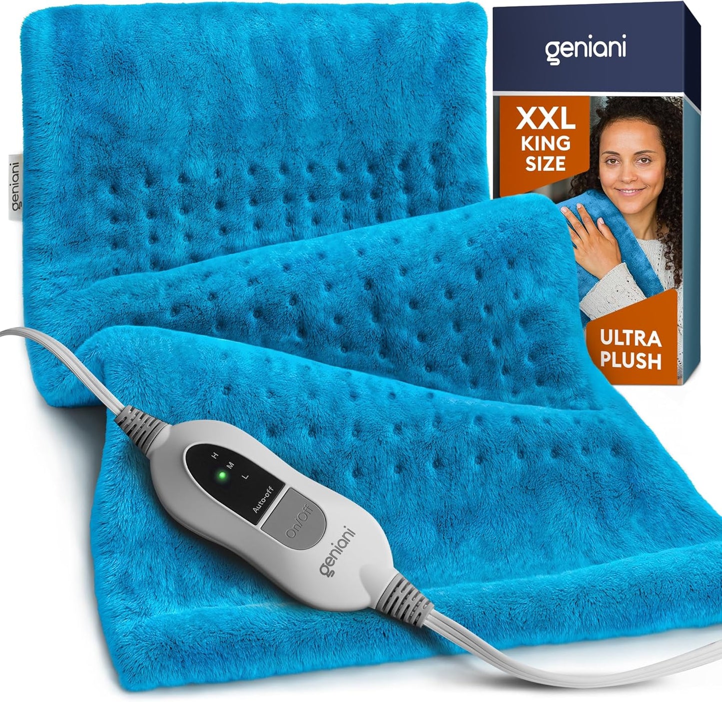 GENIANI Electric Throw XXL Heating Pad for Pain Relief Comfort