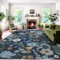 Area Rug Living Room Rugs 5x7 Washable Vintage Floral - Soft Boho
