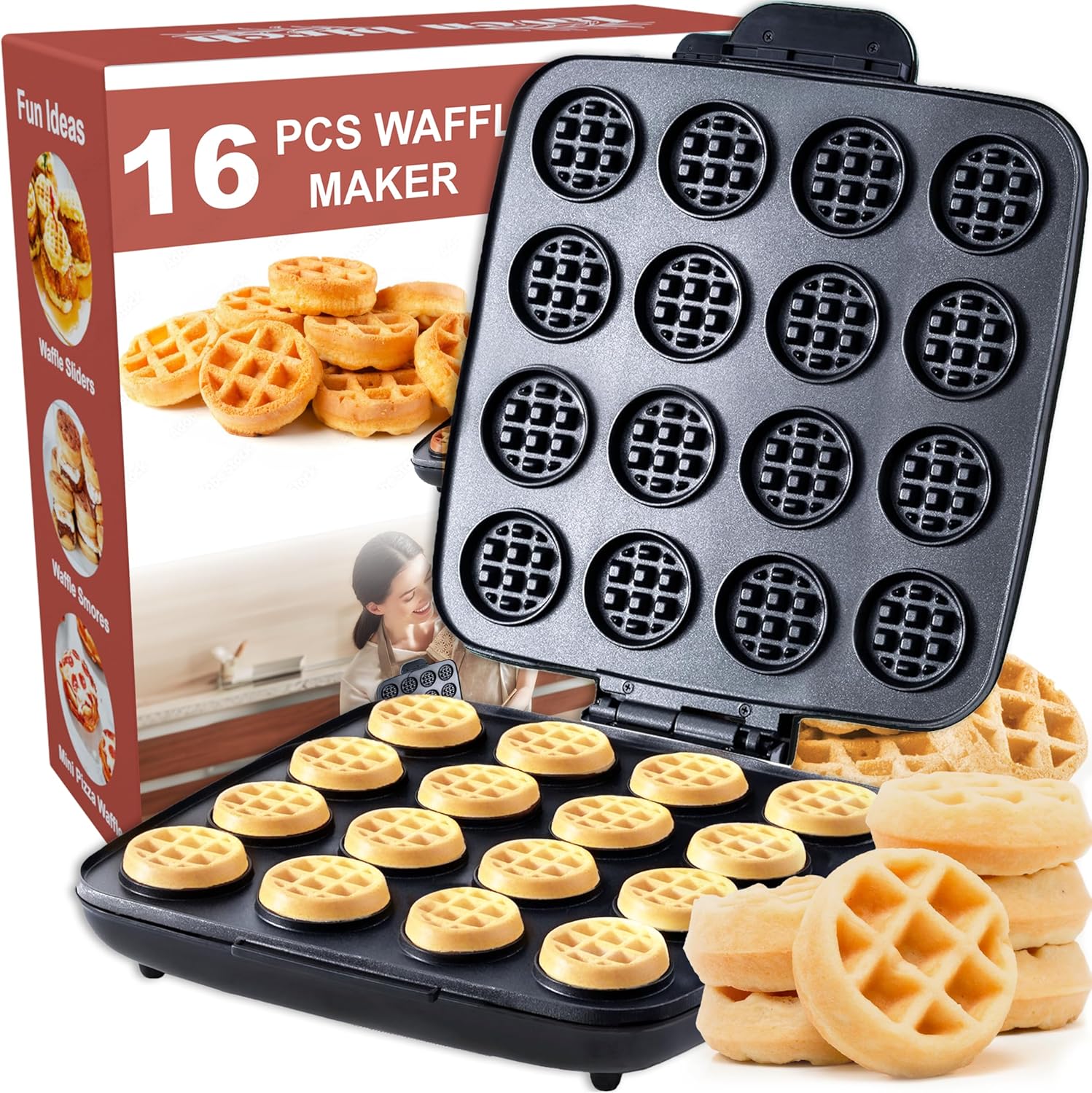 Quick Heat Mini Waffle Maker - Perfect for Home & Restaurants
